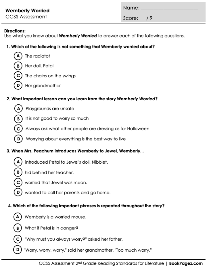 The first page of Asking Questions with A Bad Case of Stripes