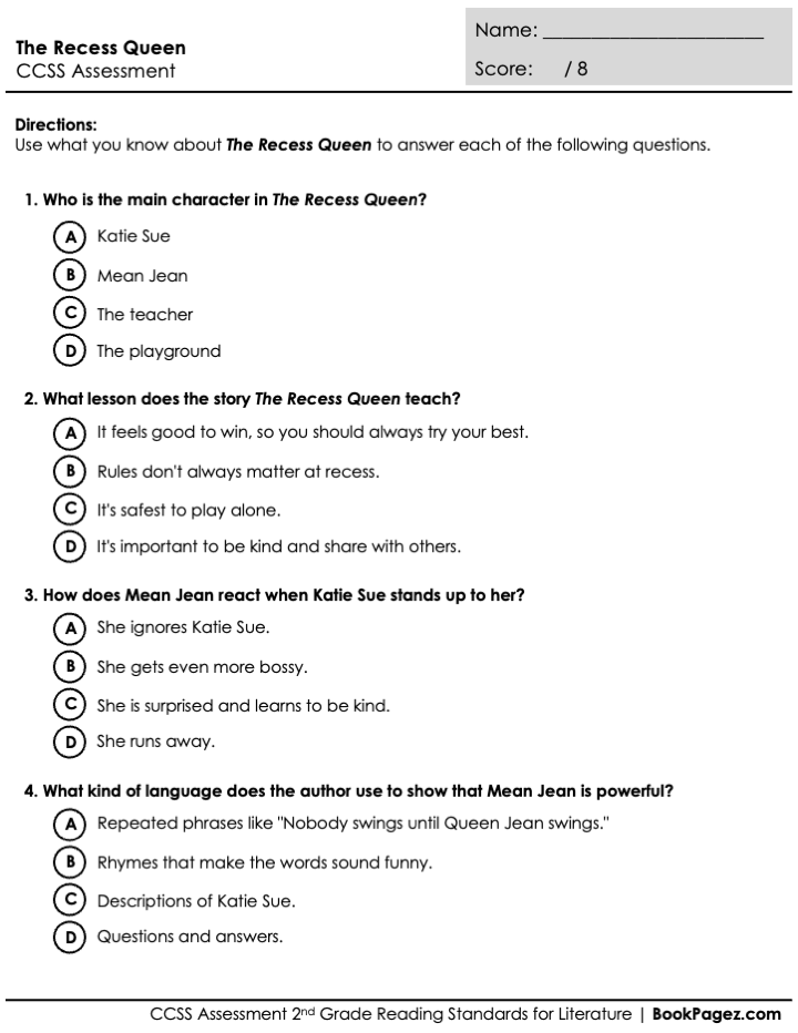 The first page of Asking Questions with A Bad Case of Stripes