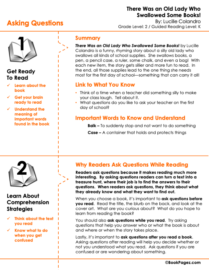 The first page of Asking Questions with A Bad Case of Stripes