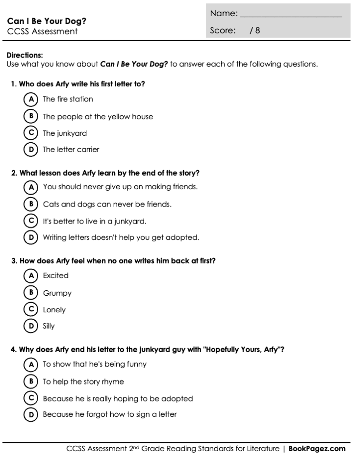 The first page of Asking Questions with A Bad Case of Stripes