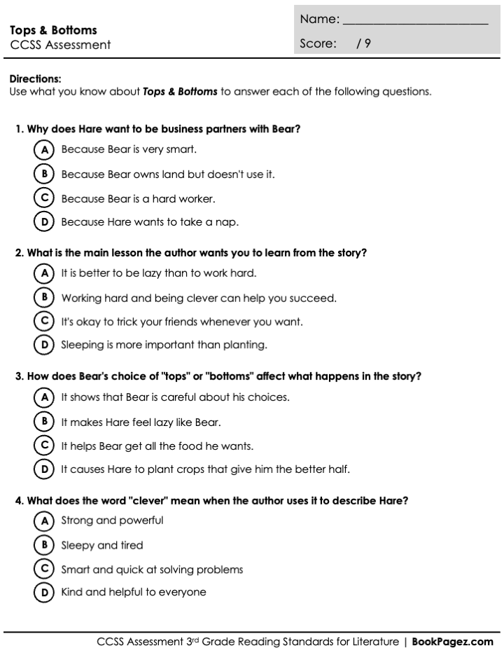 The first page of Asking Questions with A Bad Case of Stripes