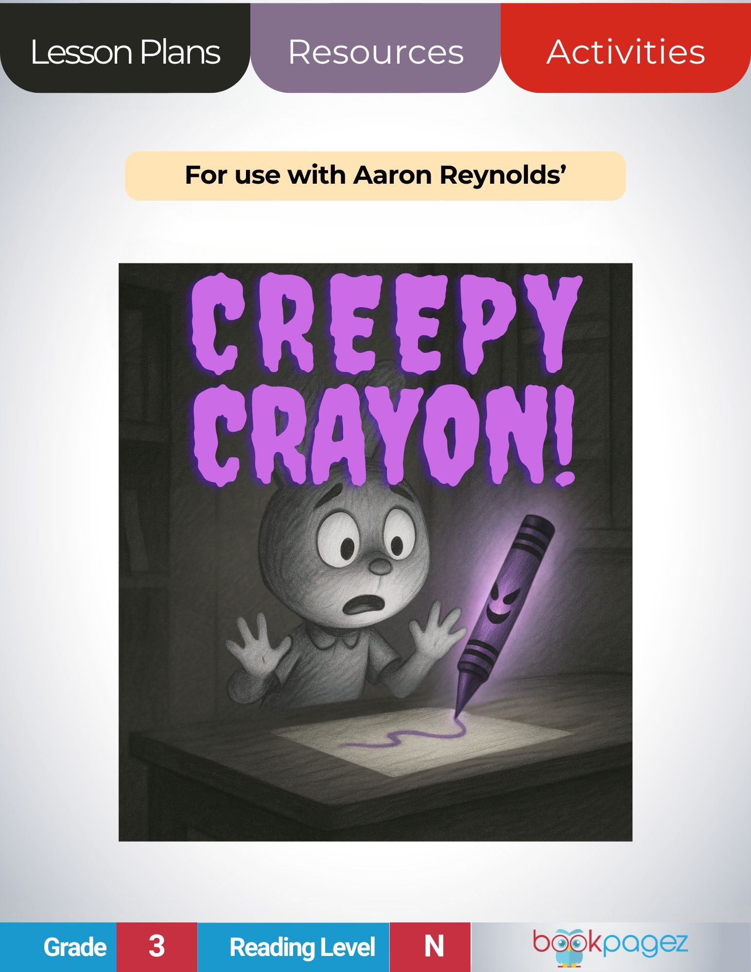 The cover for Creepy Crayon! Lesson Plans and Teaching Resources