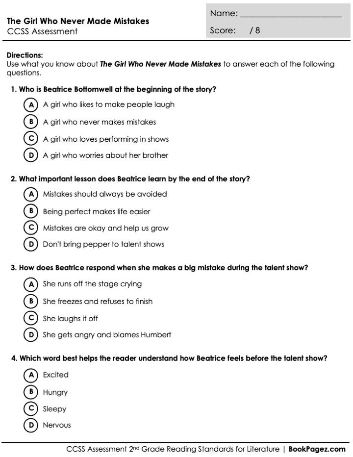 The first page of Asking Questions with A Bad Case of Stripes