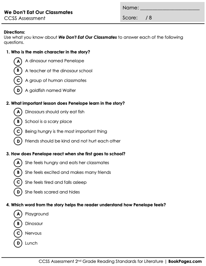 The first page of Asking Questions with A Bad Case of Stripes